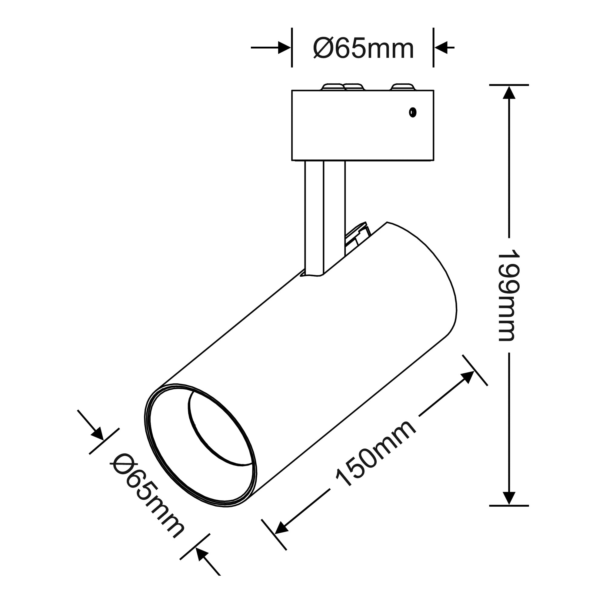 DL350159  Eos A 10 Triac Dimmable, Tridonic 10W 631lm 2700K 36°, White & White, Surface LED Spotlight, Push Fit Fast Connector, IP20, 5yrs Warranty
